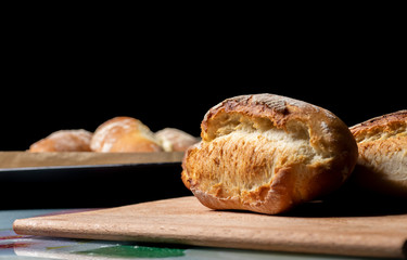 Healthy and clean homemade bread on quarantine days