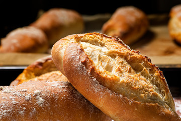 Healthy and clean homemade bread on quarantine days