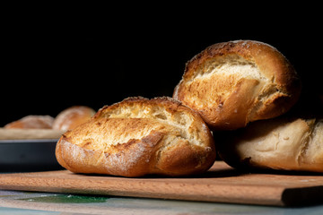 Healthy and clean homemade bread on quarantine days