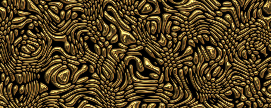 Abstract wavy gold background