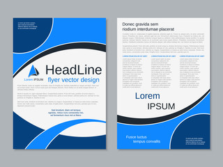 Modern professional two-sided flyer vector design template
