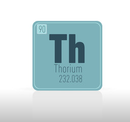 Thorium periodic table single element.