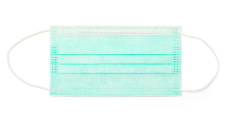 Medical mask for protection coronavirus on white background with clipping path