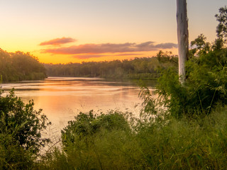 Peaceful River Sunset