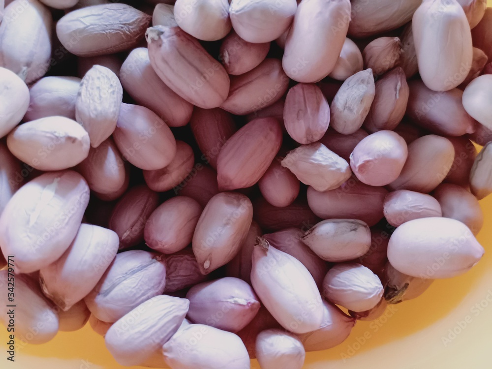 Wall mural peanut seeds that have been separated from the skin