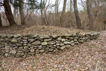 Old New England stone wall