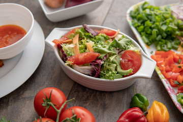 Vegan Food, Plant-based food. Vegetarian meals. Healthy Contain Meals