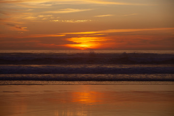 sunrise over beach in Portugal
