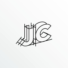 Initial Letter JC with Architecture Graphic Logo Design