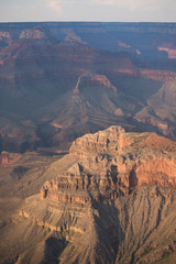Rock formations as seen from the south rim of the Grand Canyon