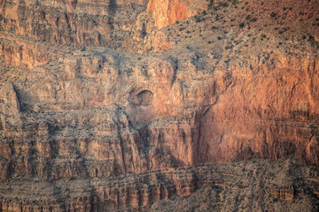 Rock formations as seen from the south rim of the Grand Canyon