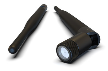 Terminal mount hinged dipole antennas