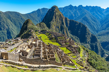 Machu Picchu inca ruins near Cusco, Peru. - obrazy, fototapety, plakaty
