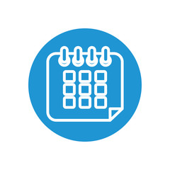 calendar planner icon, line block style