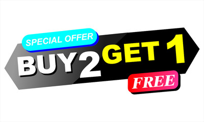 buy two get one free.