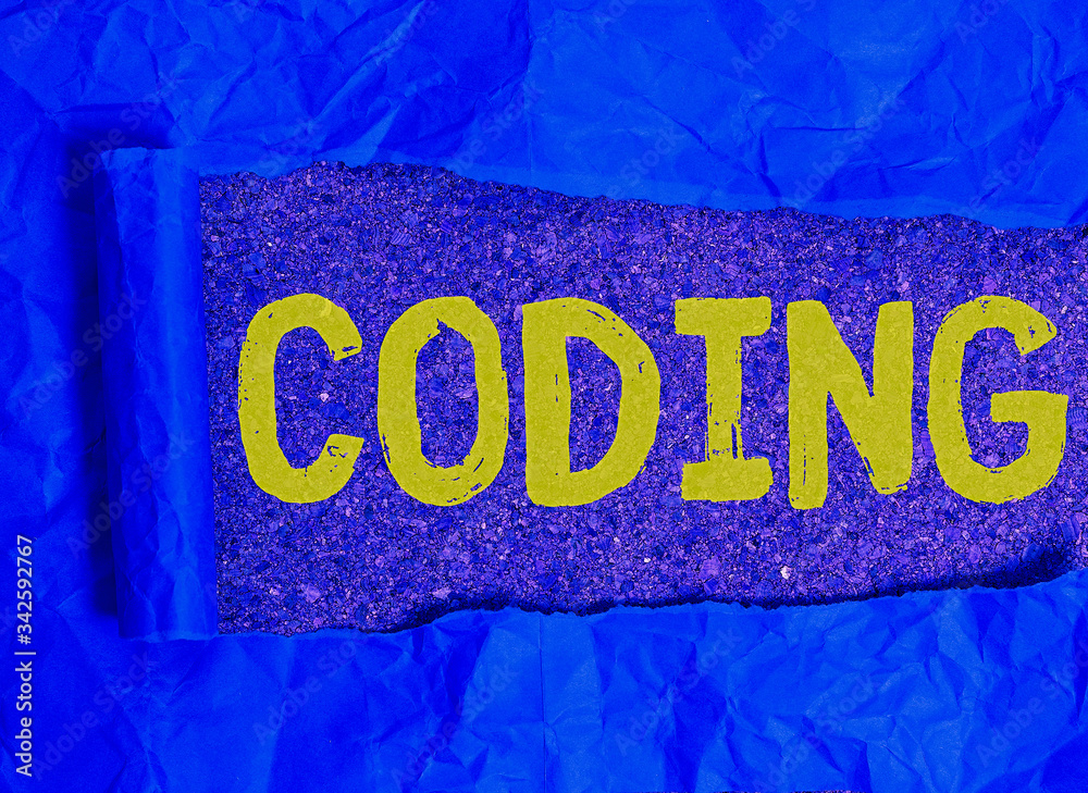 Poster Handwriting text writing Coding. Conceptual photo assigning code to something for classification identification