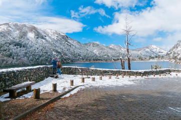 winter landscape in the mountains