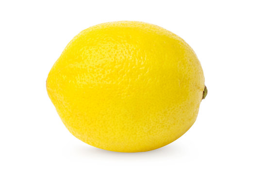 ripe lemon isolate on white background