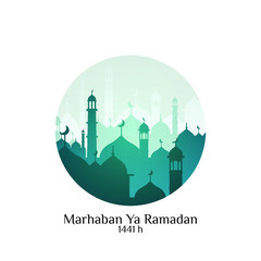 Islamic mosque background in Ramadan