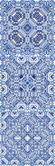 Fototapeta premium Antique azulejo tiles patchworks.