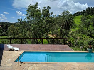 swimming pool in tropical resort