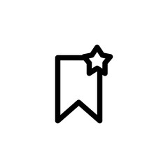 Bookmark User Interface Outline Icon Logo Vector Illustration
