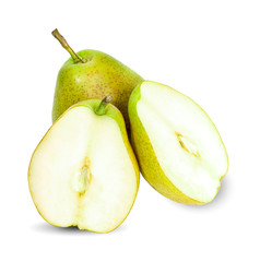 green pear  isolated on white background