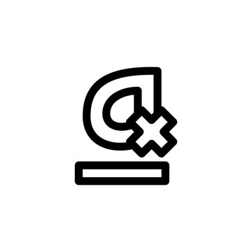 Clear Direct Formatting User Interface Outline Icon Logo Vector Illustration
