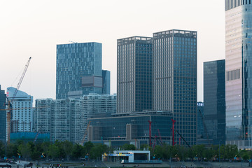 Fototapeta na wymiar Shenzhen Houhai financial district urban building complex