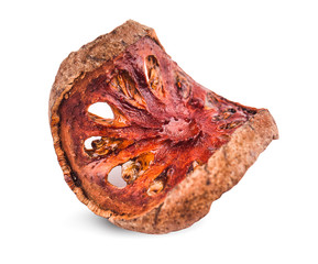 Obraz premium dried bale fruit tea on white background