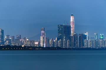 Fototapeta na wymiar Shenzhen Futian District urban skyline