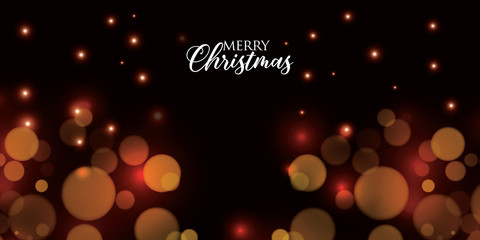 Vector background with golden bokeh dust, blur effect sparks