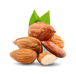Almond isolated on white background