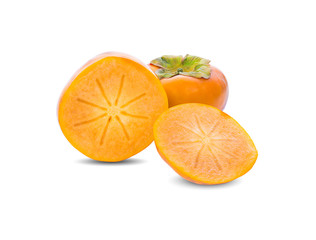persimmons isolated on white background