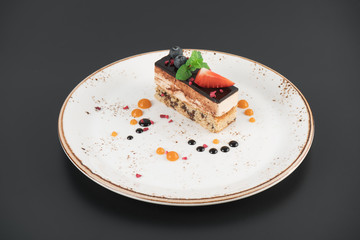 piece of cake on a plate