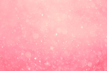 Glitter bokeh of light pink background.Abstract blurred light