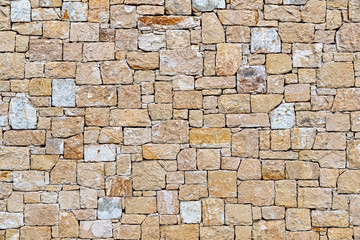 Ancient stone wall background. Limassol. Cyprus.