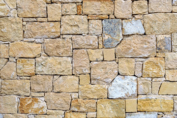 Ancient stone wall background. Limassol. Cyprus.