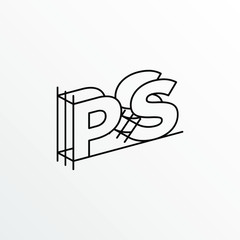 Initial Letter PS with Architecture Graphic Logo Design