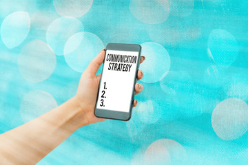 Handwriting text Communication Strategy. Conceptual photo Verbal Nonverbal or Visual Plans of Goal...