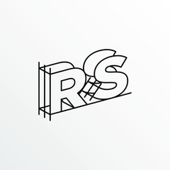 Initial Letter RS with Architecture Graphic Logo Design