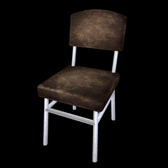 Modern office chair from leather clothes