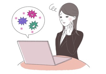 ウイルスに悩む女性