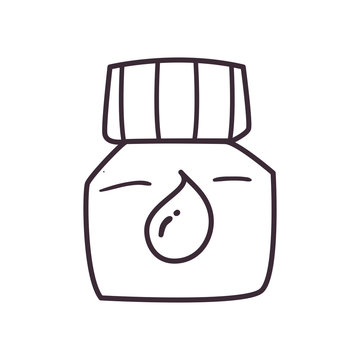 Isolated ink bottle line style icon vector design