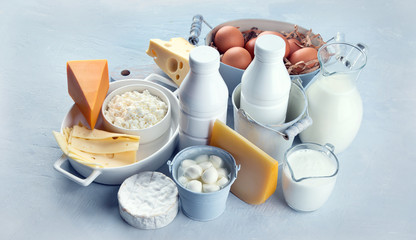Different types of dairy products