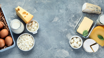 Different types of dairy products