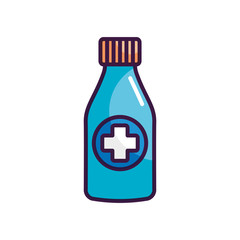 antibacterial bottle icon, line color style