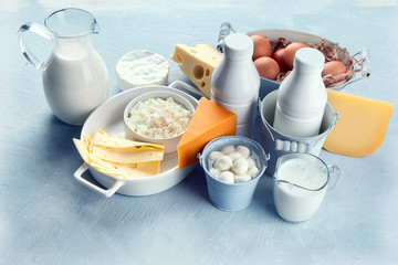 Different types of dairy products