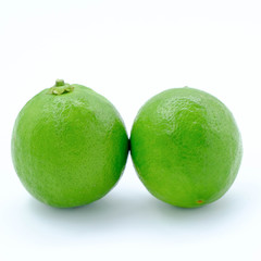 Fresh lime isolated on white background