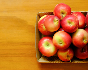 Local New Zealand apple on wooden background